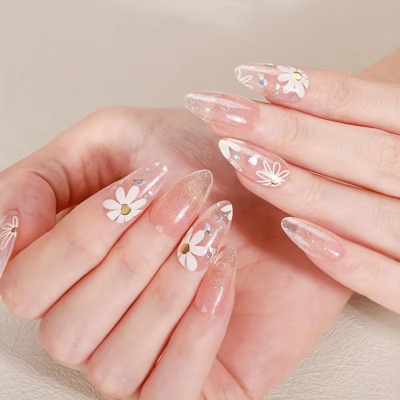 Semi-cured Gel Nail Wraps- Daisy Bloom