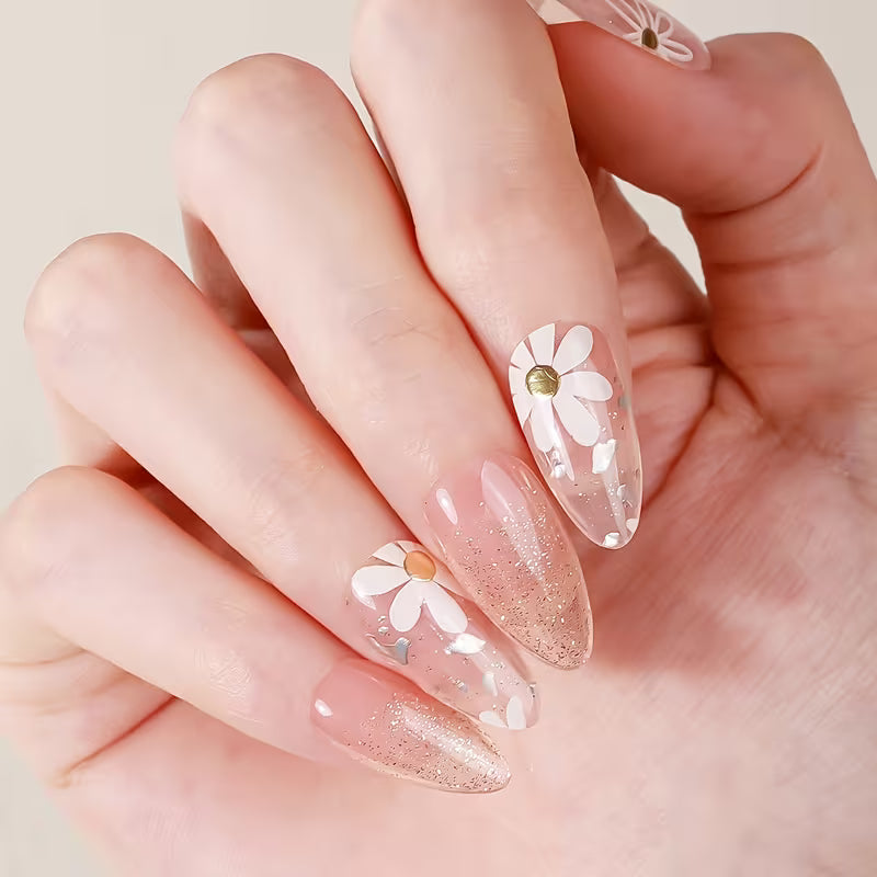 Semi-cured Gel Nail Wraps- Daisy Bloom